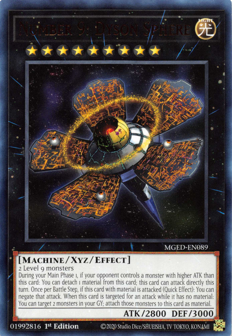 Number 9: Dyson Sphere [MGED-EN089] Rare - tcgcollectibles