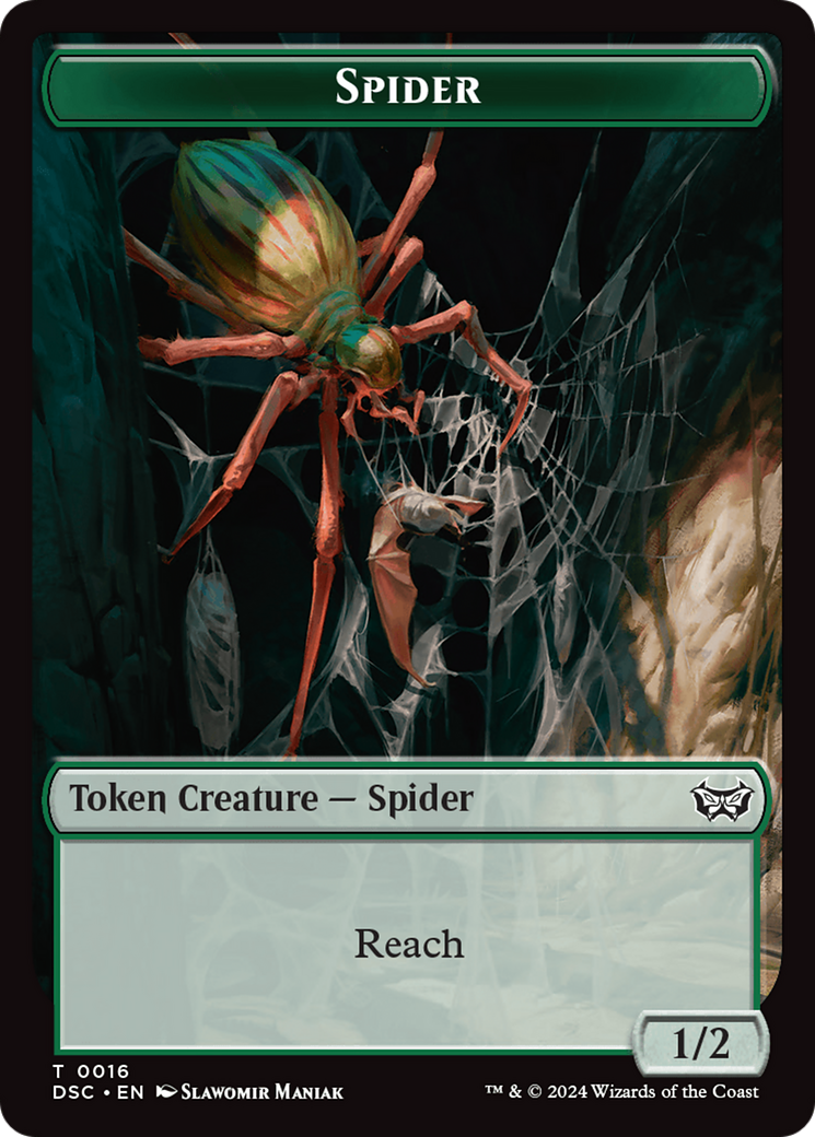 Treefolk // Spider Double-Sided Token [Duskmourn: House of Horror Commander Tokens] - tcgcollectibles