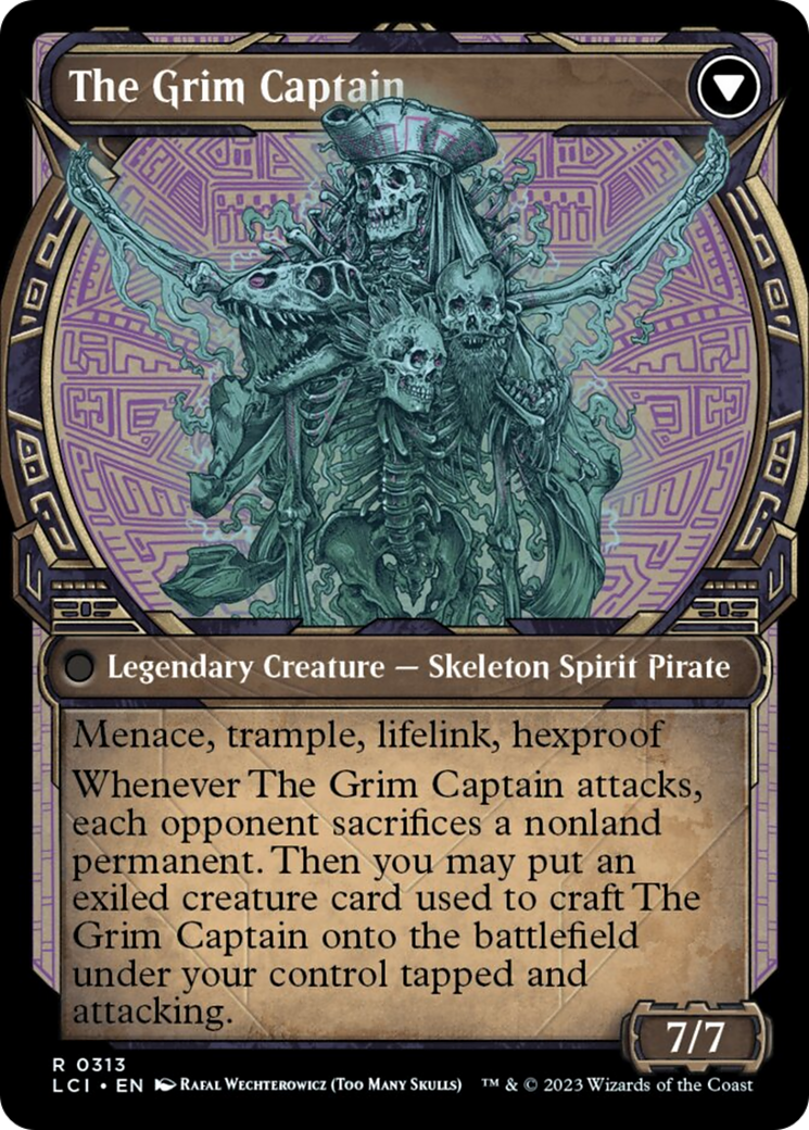 Throne of the Grim Captain // The Grim Captain (Showcase) [The Lost Caverns of Ixalan] - tcgcollectibles