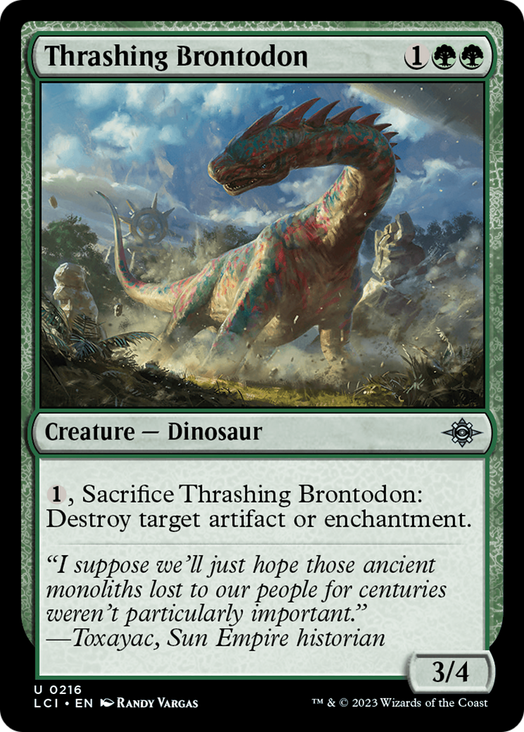 Thrashing Brontodon [The Lost Caverns of Ixalan] - tcgcollectibles