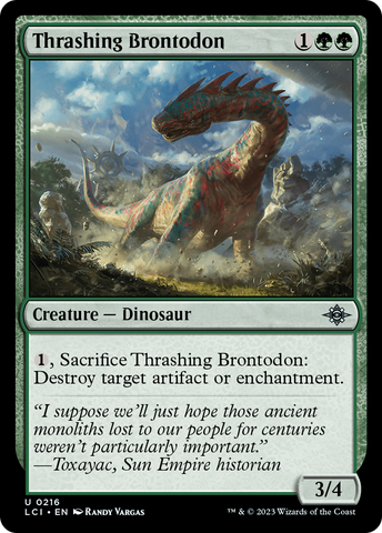 Thrashing Brontodon [The Lost Caverns of Ixalan] - tcgcollectibles