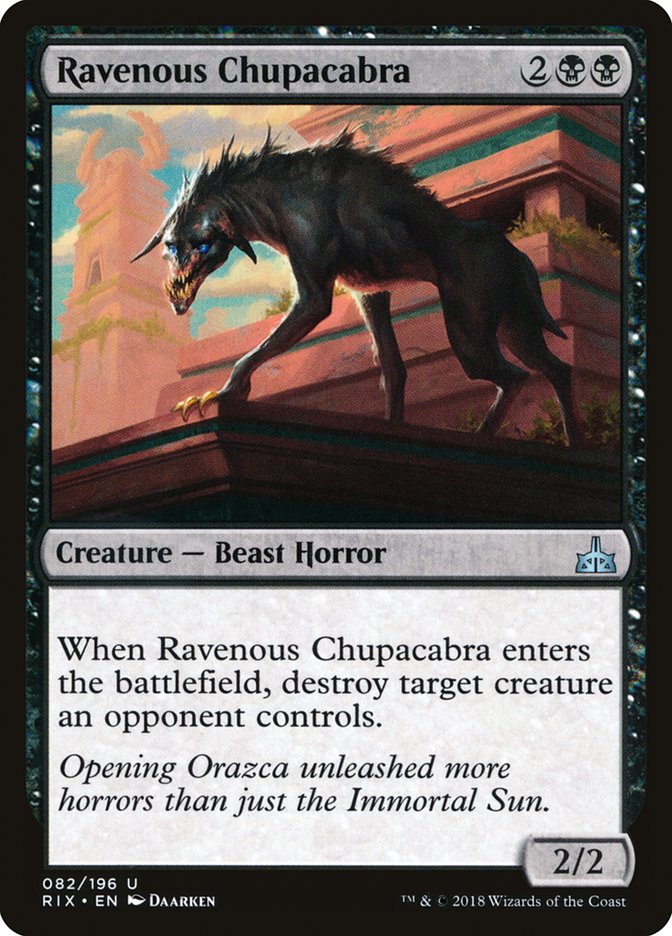 Ravenous Chupacabra [Rivals of Ixalan] - tcgcollectibles