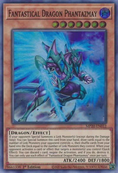 Fantastical Dragon Phantazmay [MP20-EN012] Super Rare - tcgcollectibles