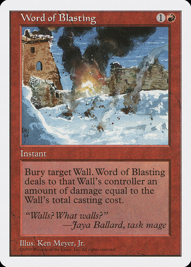 Word of Blasting [Fifth Edition] - tcgcollectibles