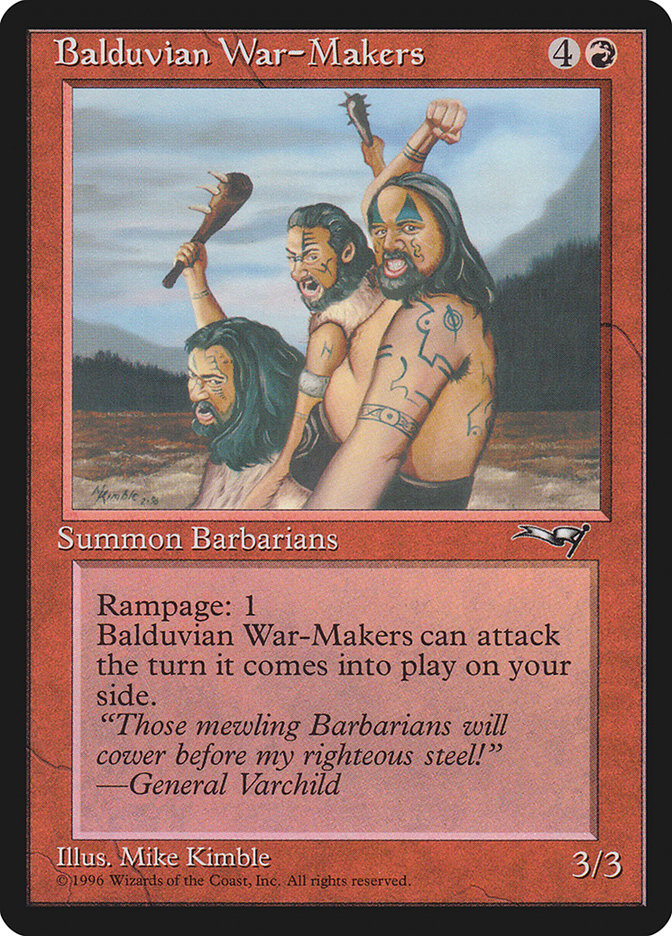 Balduvian War-Makers (Treeline Background) [Alliances] - tcgcollectibles