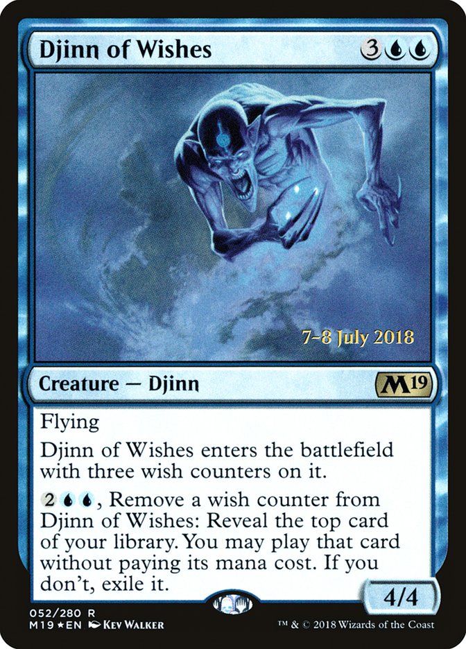 Djinn of Wishes  [Core Set 2019 Prerelease Promos] - tcgcollectibles